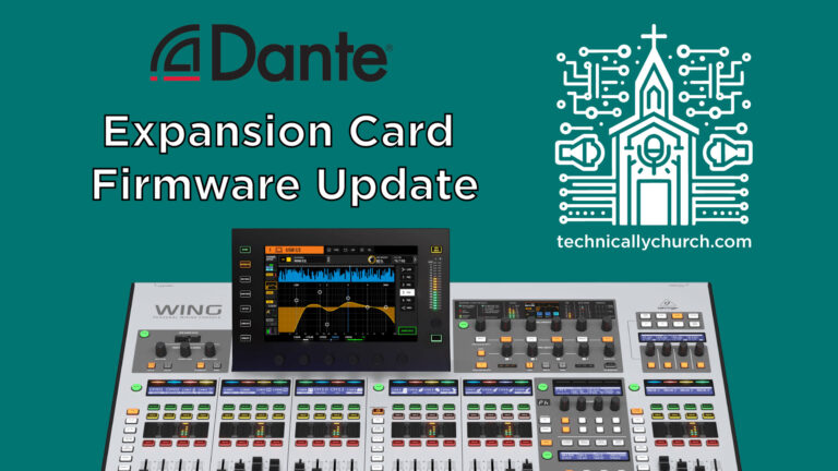 Dante Expansion Card Firmware Update Made EASY! (Behringer Wing & More)