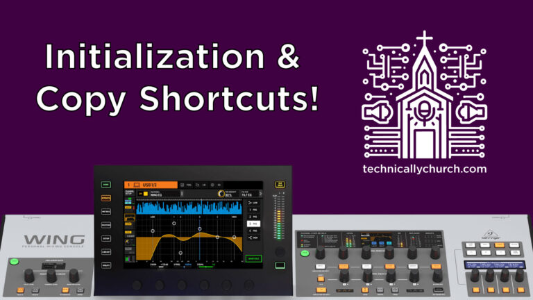 Behringer Wing Tips: New Initialization & Copy Shortcuts!