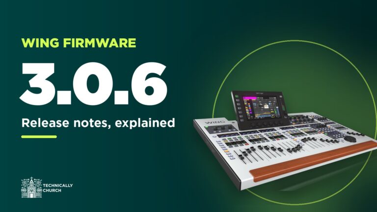 Behringer Wing firmware 3.0.6 release notes