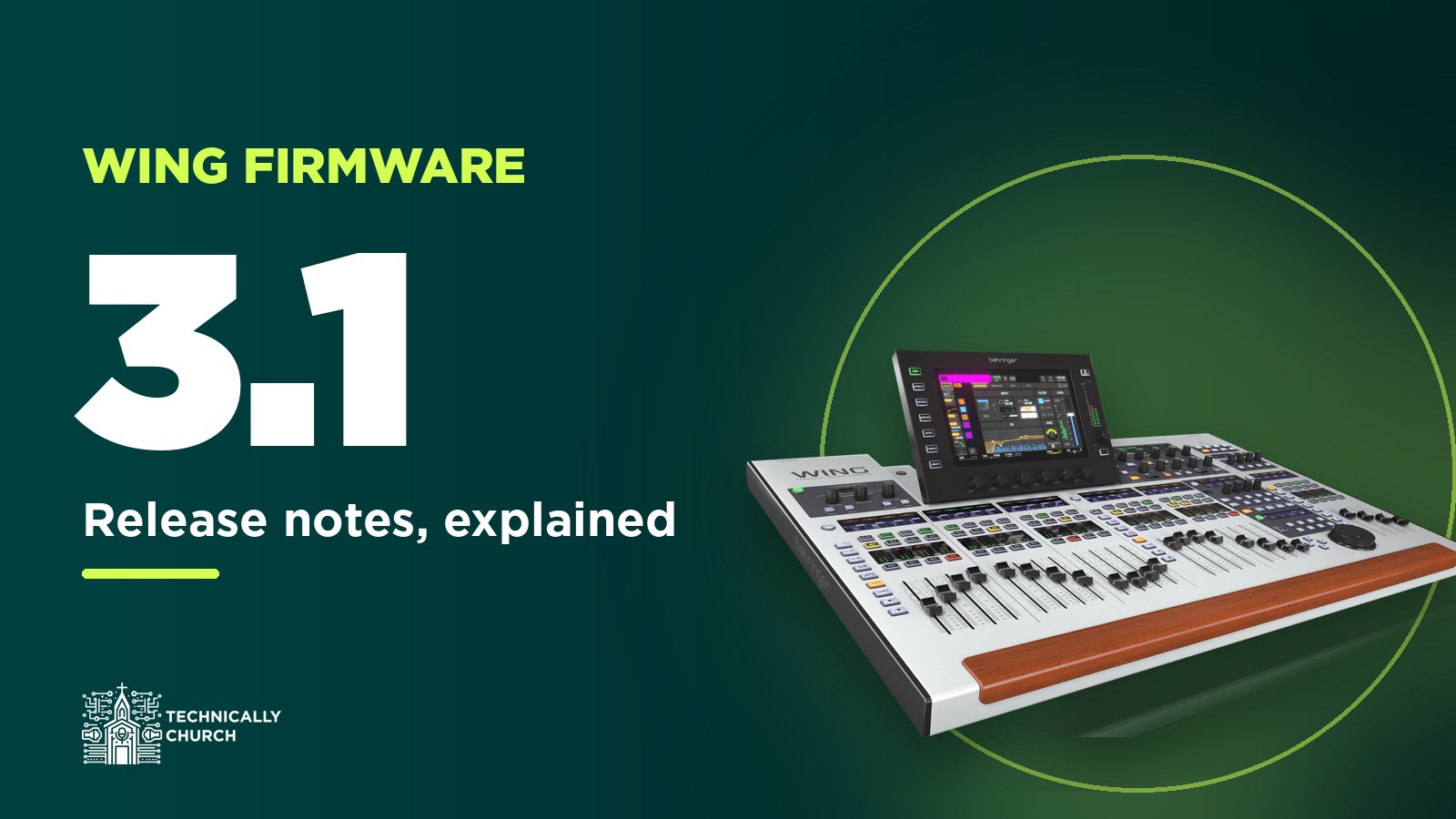 Behringer Wing firmware 3.1 release notes